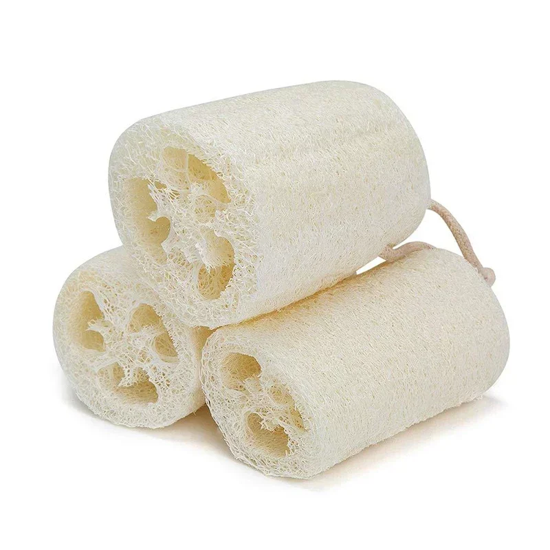 

3pcs organic loofah sponge natural loofah sponge organic loofah organic sponge bathtub for shower scrubbing and kitchen cleaning