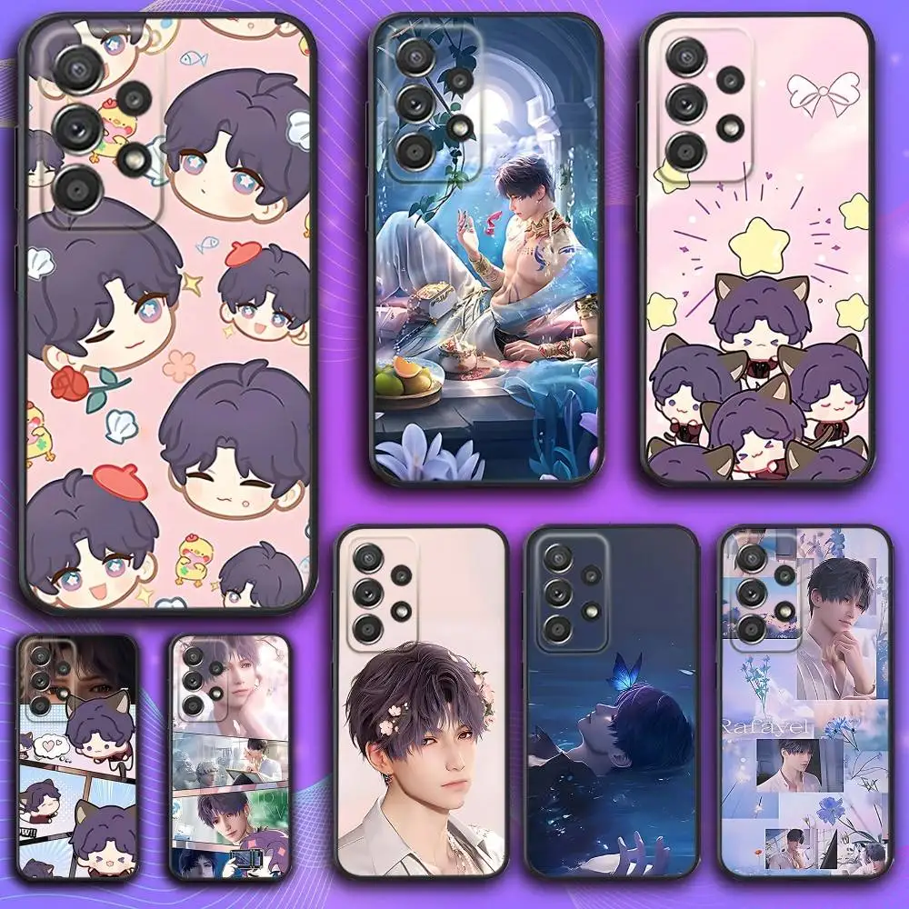 

R-Rafayel Love and Deepspace Phone Case For Samsung S 25,24,23,22,30,21,10,9,Ultra,Plus,Lite,FE,4,5 G Soft Black Case