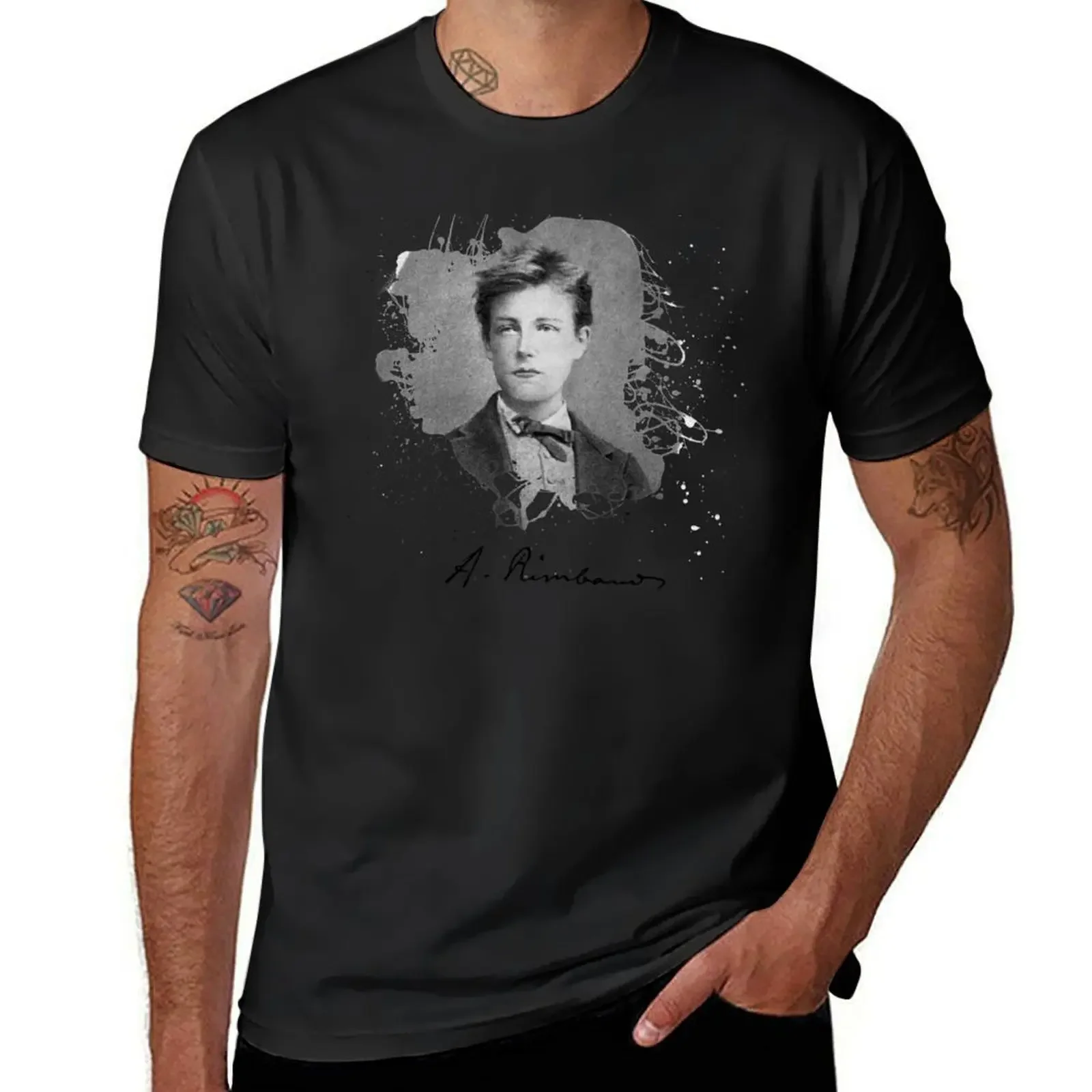 Arthur Rimbaud, Ink effect T-Shirt rapper graphic tees aesthetic clothes shirts graphic tee men