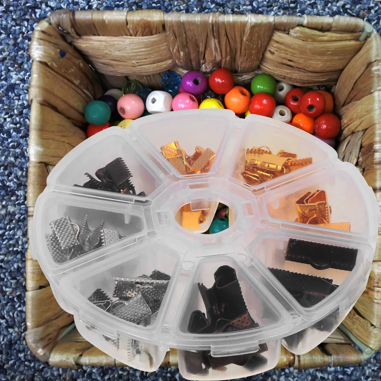 

135pcs Jewelry Pinch Clamp Metal Diy Ribbon Ends Clips Practical Cord Ends Clasp For Necklace Bracelet Anklet Making