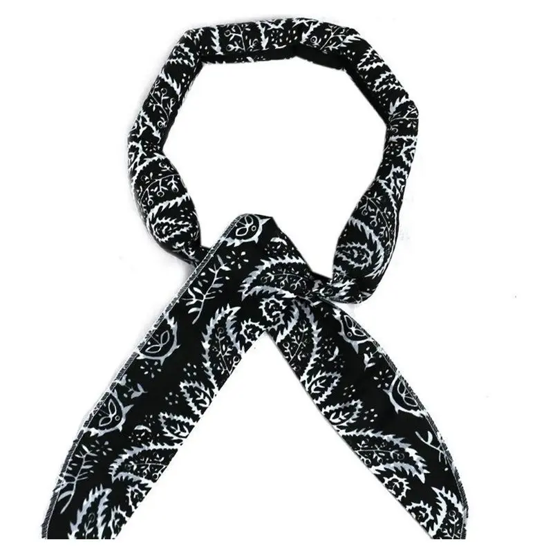 ABHS-6 Pack Cooling Neck Wraps Neck Cooler Ice Bandanas Scarf For Hot Weather Ultra Running Walking Riding Women Men Black
