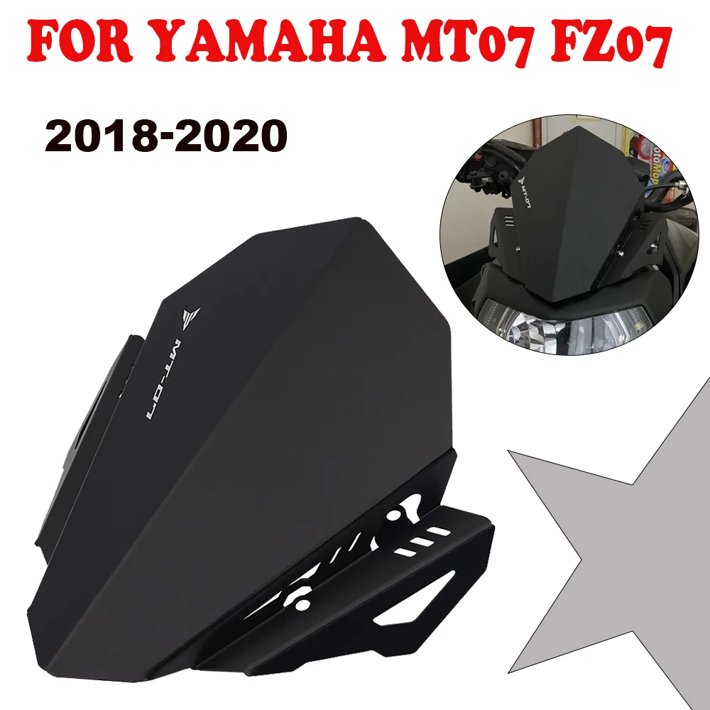 Motorcycle Windscreen Windshield Wind Deflector Cover Guard Protector For YAMAHA MT-07 MT07 MT 07 FZ-07 FZ07 FZ 07 2018 -   2020