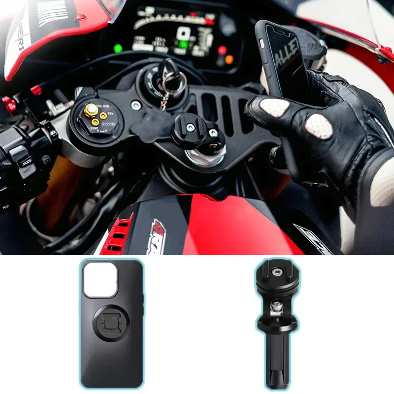 

For iphone 13 /13 Pro /13ProMax Phone Stand Connect Fit 12-29.9mm Hole Diameter Motorcycle Cellphone Bracket Mobile Phone Holder