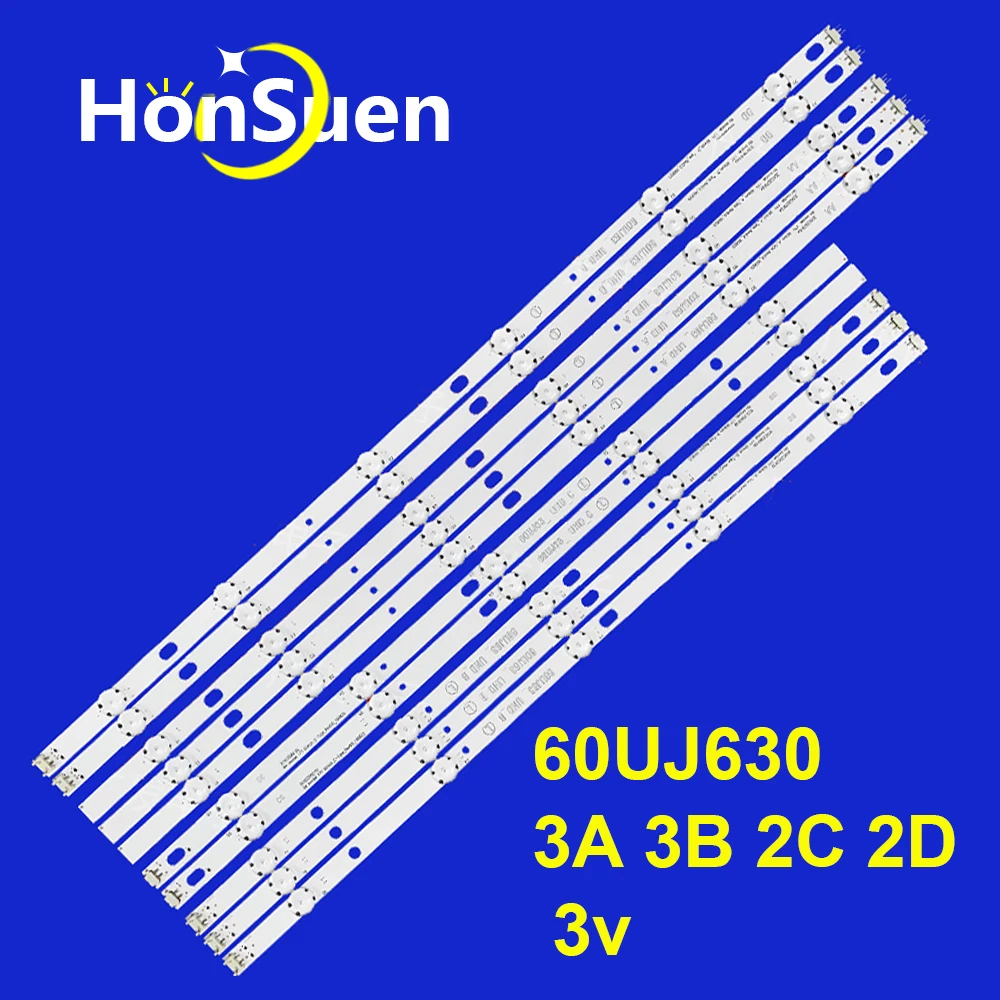 10pcs 3v LED Backlight Strip for 60UJ634V EAV63673006 60UJ63_UHD_A B C D NC600DGE AAFXC 60UJ6309 60UJ6300 60UJ6050 60UJ630V