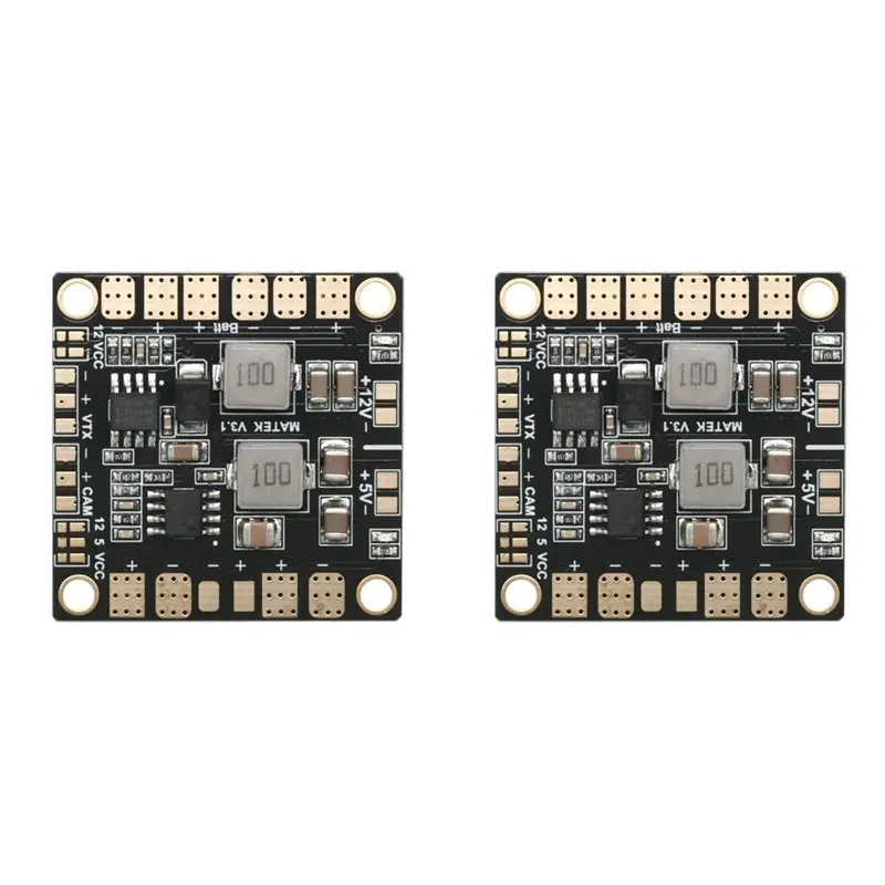 AA08-2X For Matek Mini Power Hub Power Distribution Board PDB With BEC 5V 12V For FPV QAV250 ZMR250 Multicopter Quadcopter