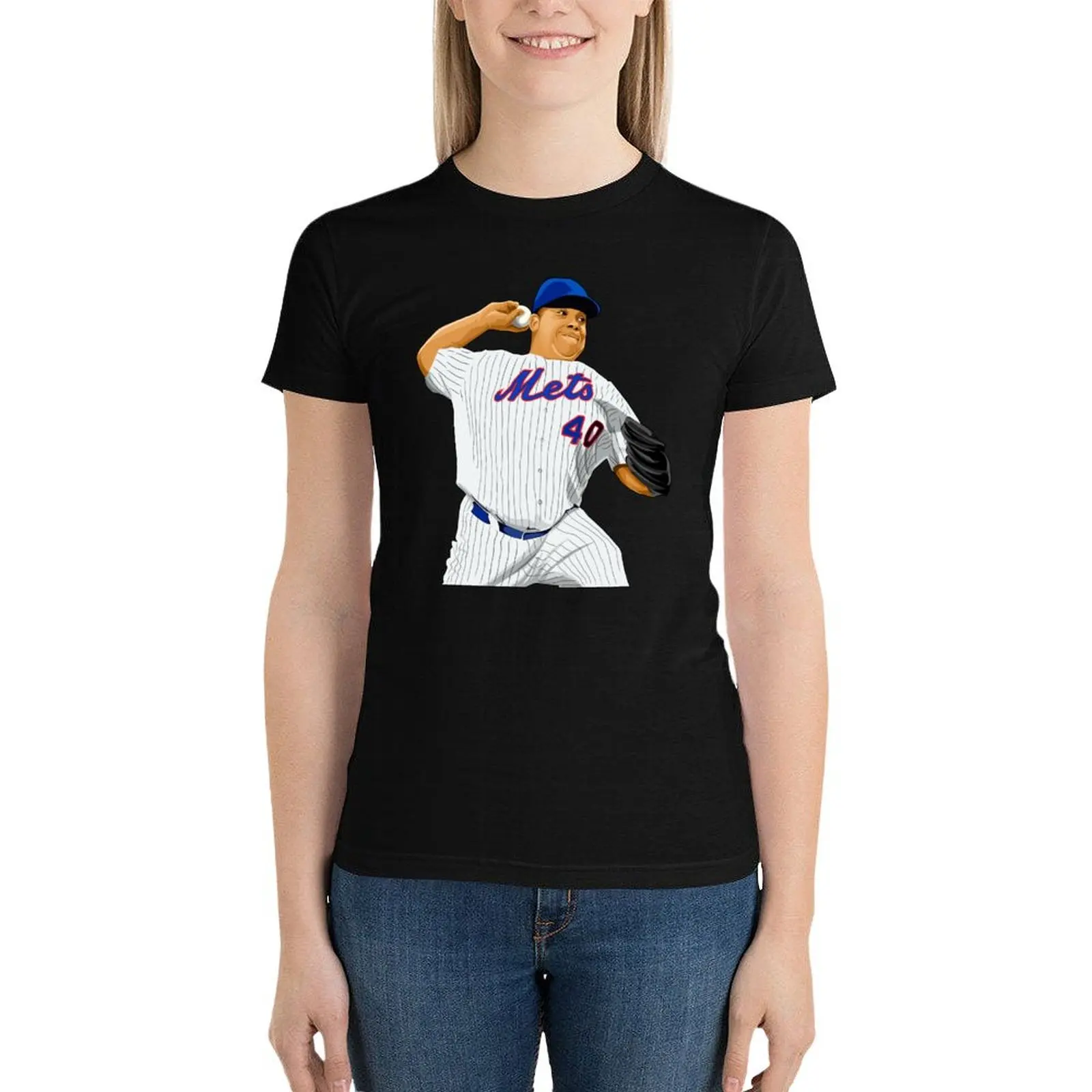 

Bartolo Colon #30 Pitching T-Shirt cute clothes summer top female vintage clothes T-shirt Women