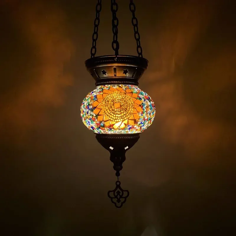 

Mediterranean Pendant Light Retro Romance Ceiling Chandelier Bohemia Home Decor Lighting for Living Room Hanging Lamp Fixture