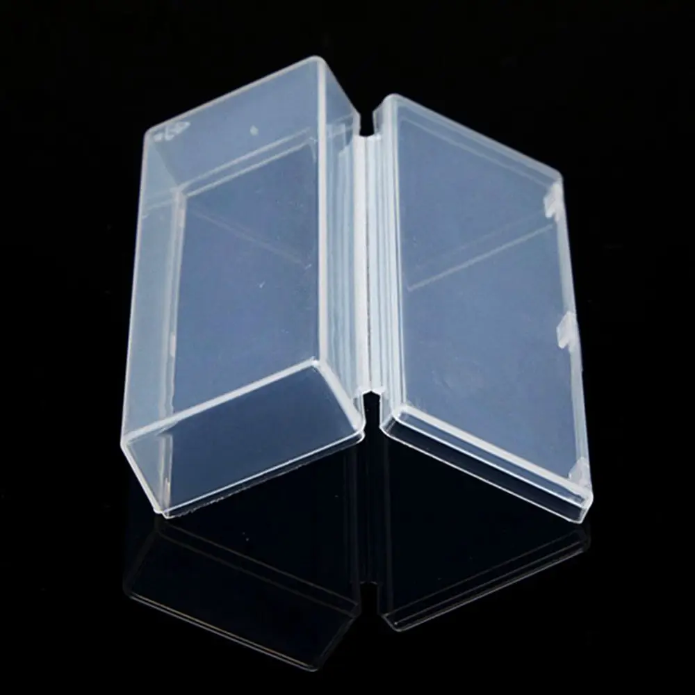 Square Clear Plastic Clips Boxes Storage Box Craft Bead Holder Pill Storage Supply Jewelry Diamond Container
