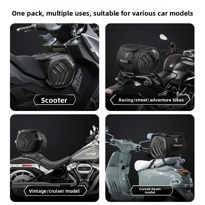 MOTOCENTRICNew motorcycle riding bag for front and rear seats, large capacity, can hold a helmet, suitable for outdoor use