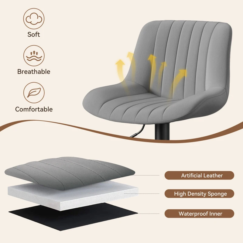 Sgabelli da bar girevoli regolabili Tessuto moderno scuro ad alte prestazioni per l'isola della cucina domestica ​