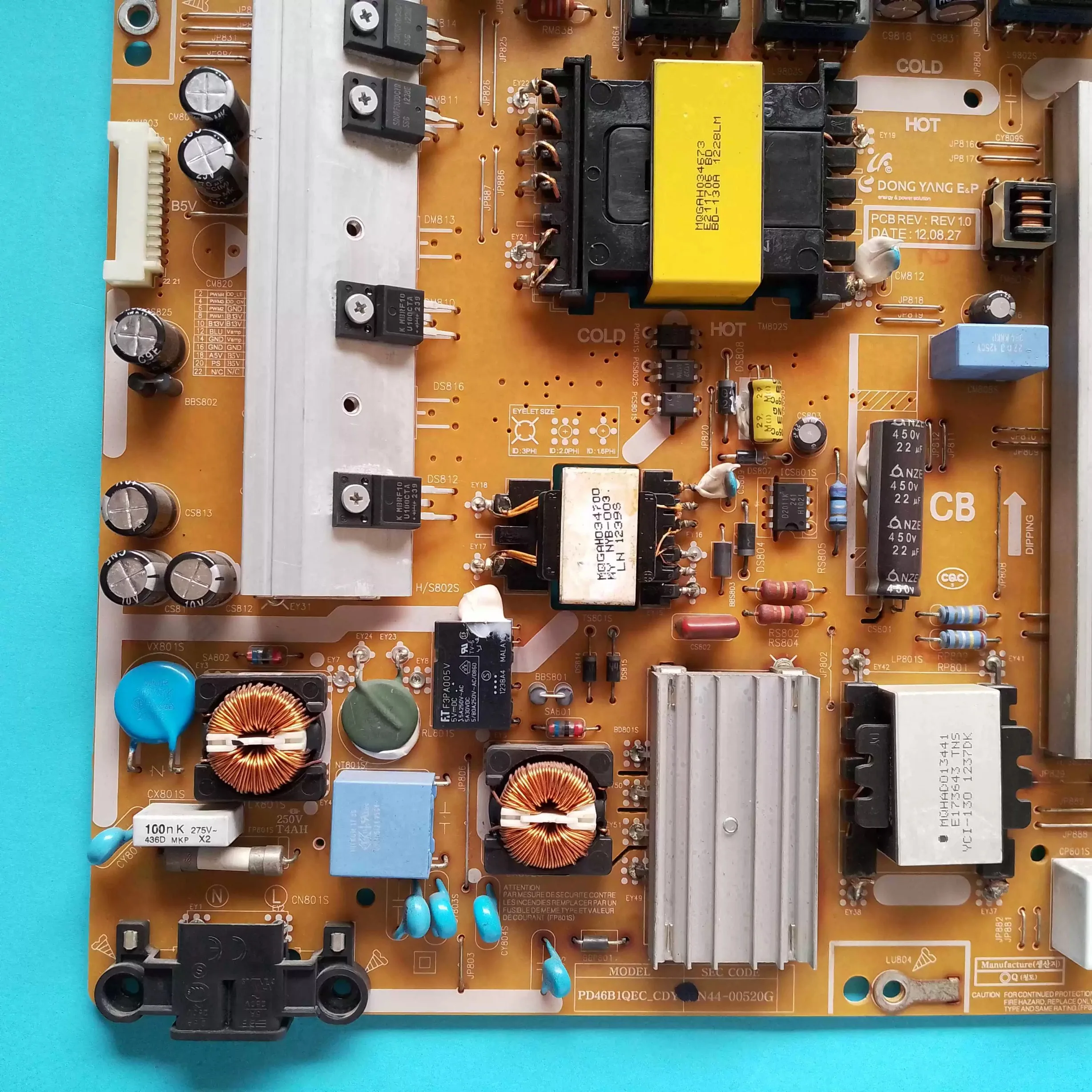 لوحة إمداد الطاقة للتلفزيون ، الأصلي ، pdb1qe46cdy ، ، ue40es65uxxu ، UE46ES6530UXXU ، 40 "46"