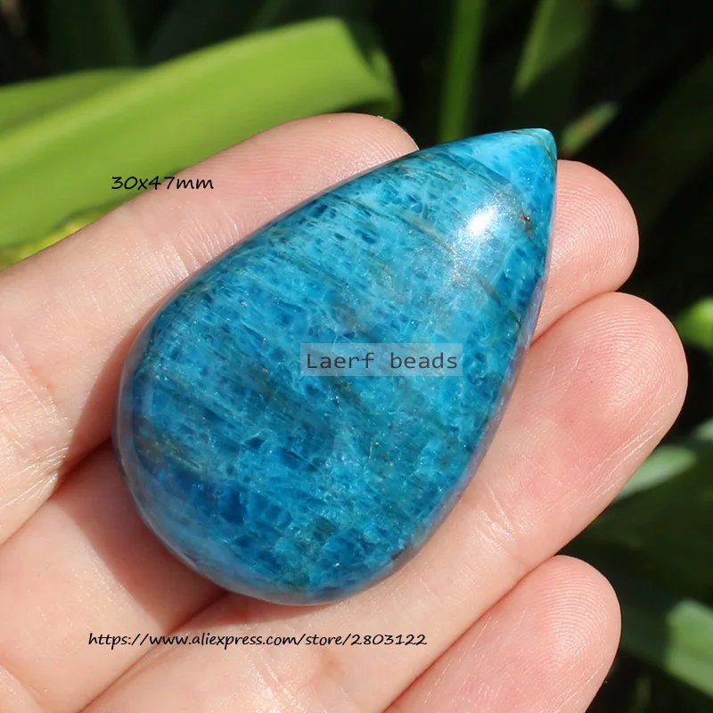 Natural Apatite Real Gem Stone Water Drop Shape Pandent ,100% Natural Guarantee, For DIY Jewelry Making !