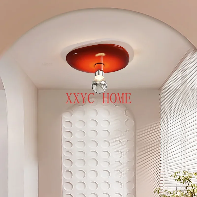 

Corridor light French cream style warm atmosphere decorative light pebble creative entrance light