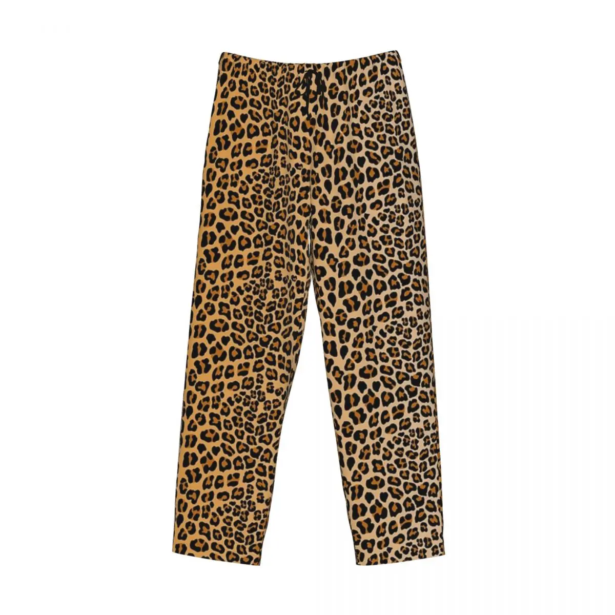 Custom Leopard Print Pajama Pants Men Sleepwear Sleep Lounge Bottoms with Pockets