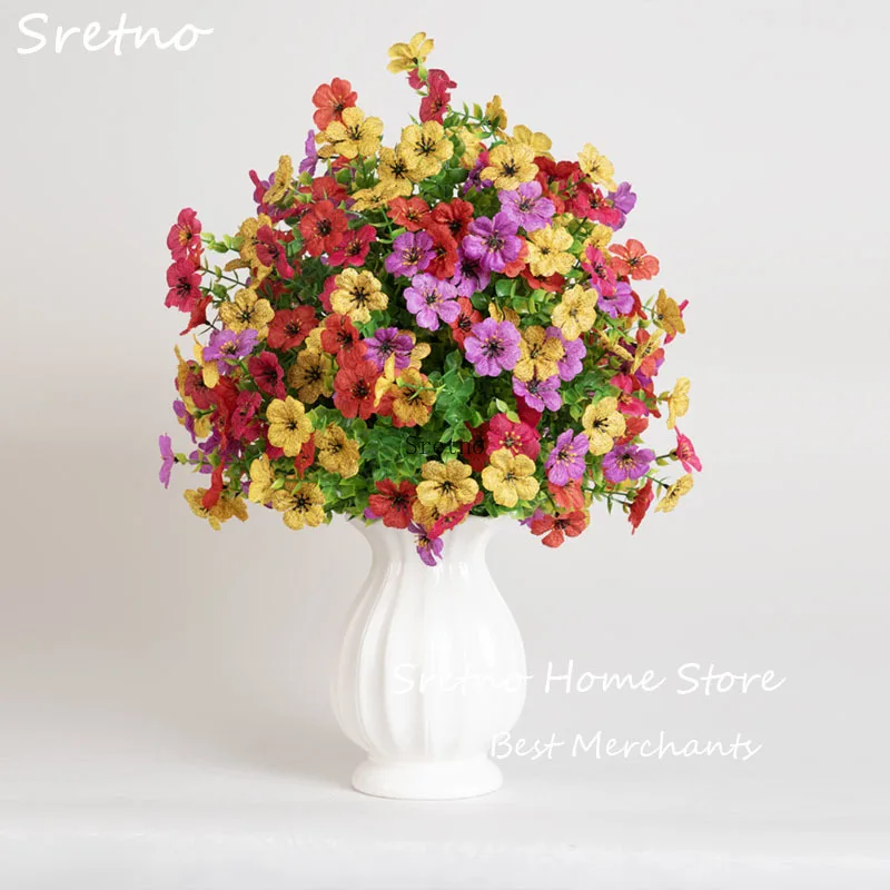 

SRETNO Simulated Morning Glory,violet,eucalyptus Plantas Artificiales Courtyard Room Decoration Outdoor Home Fake Plants hogar