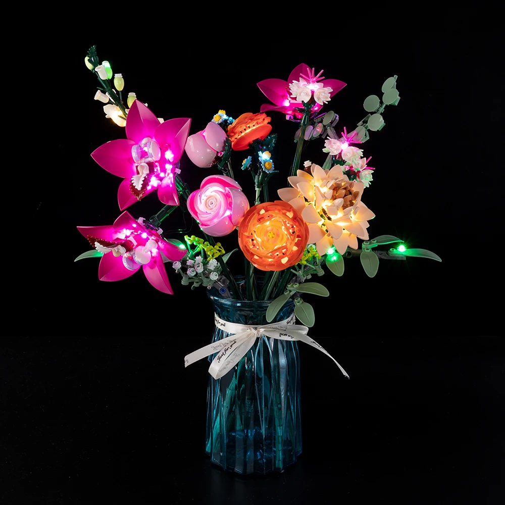 

Lighting Set For LEGO Pretty Pink Flower Bouquet Not Include Building Block (Only Led Light Kit)
