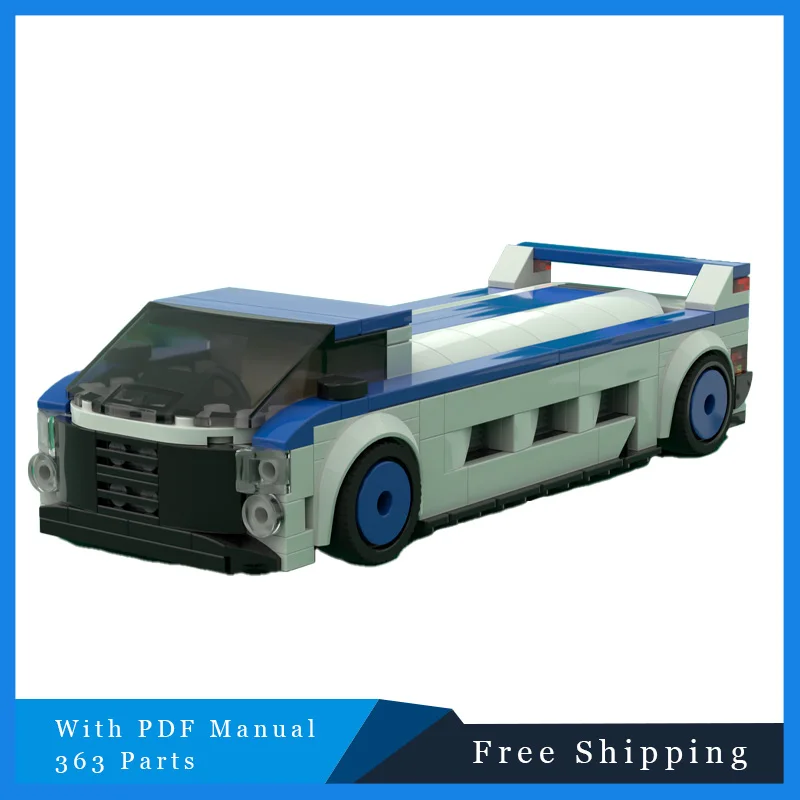 

363-детали, креативный крутой спортивный автомобиль, модульный MOC, модель строительного блока, сделай сам, сборка, строительные блоки, детские игрушки, рождественские подарки