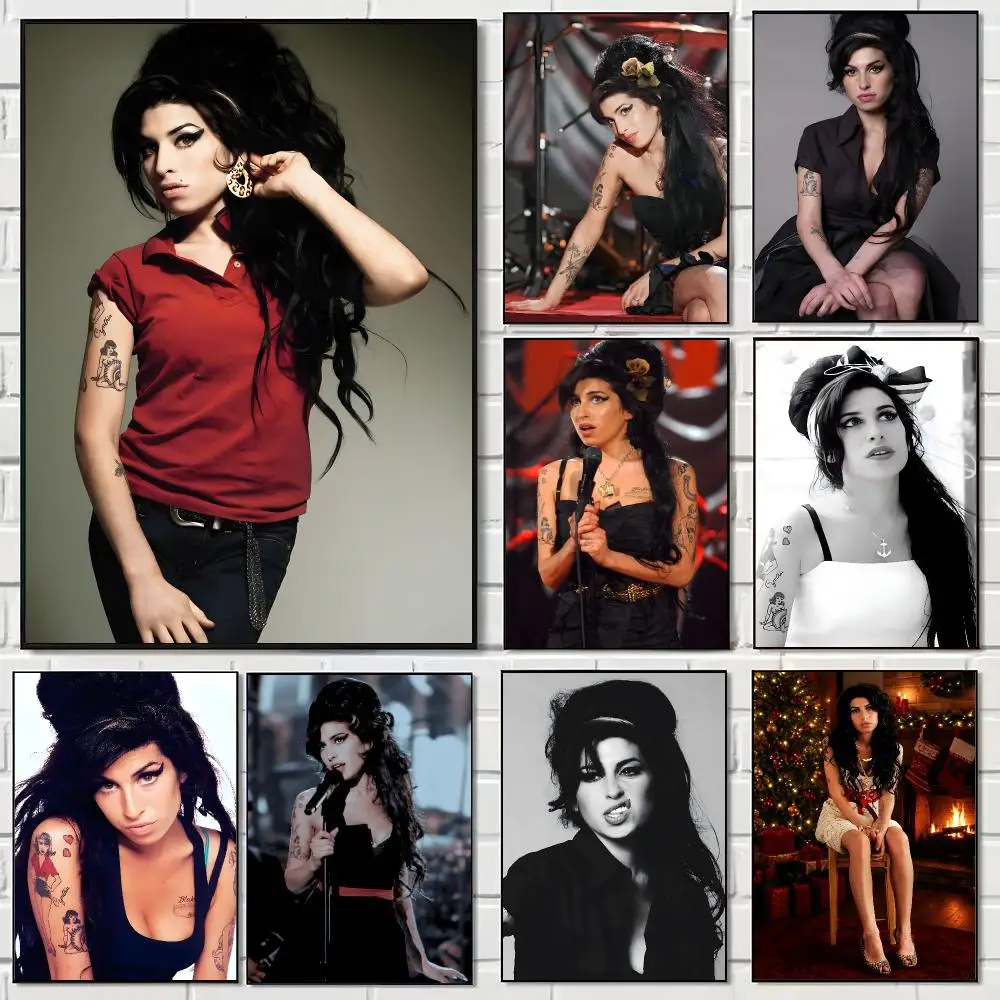 singer Amy Winehouse Poster Print Painting Home Decor for Bedroom Living Room Hallway