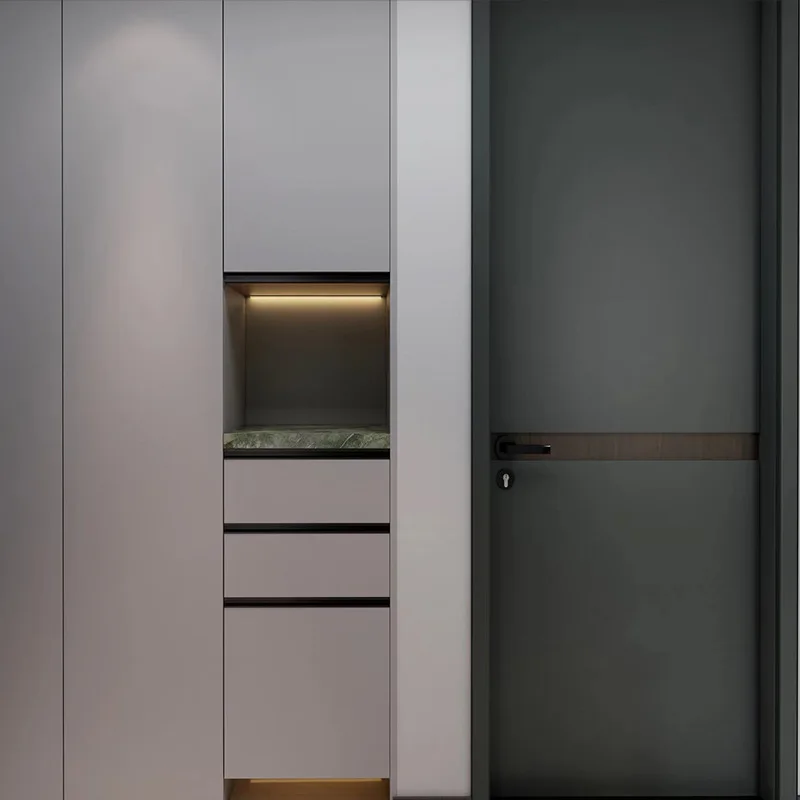 Factory Direct 2026 Top Mueble de entrada moderno y sencillo en la puerta de la casa, armario colgante en la parte superior