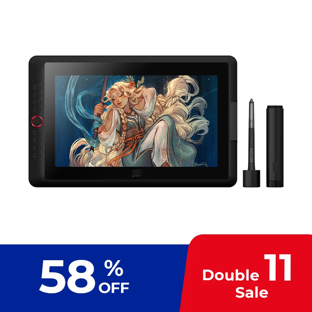 

XPPen 15,6-дюймовый графический планшет Artist 15,6 Pro V2 Цифровой монитор для рисования 16 тыс. уровней X3 Pro Pen Display Красный циферблат Быстрые клавиши