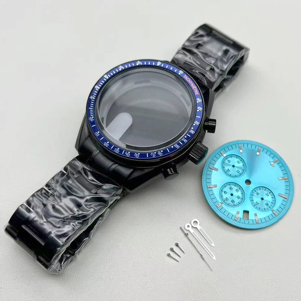 

Корпус и ремешок из нержавеющей стали диаметром 39,7 мм подходят для механизма VK63. Зеленый светящийся циферблат и стрелки часов (аксессуары)