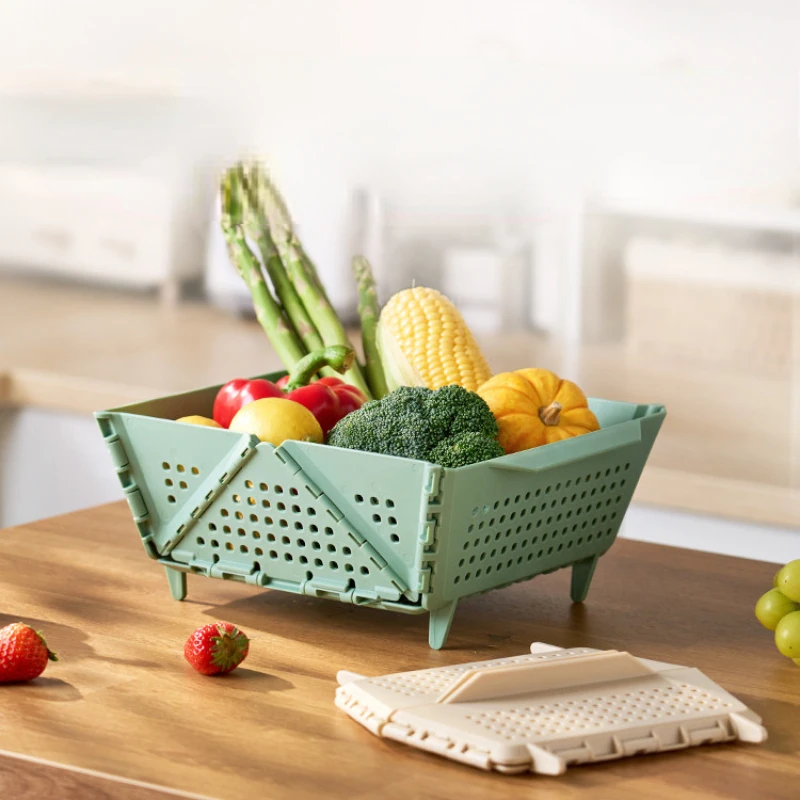 

Foldable storage baskets, fruit drain baskets, vegetable washing , kitchen bowls