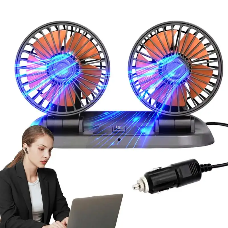 

USB Car Fan Dashboard Cooling Air Circulator Fan Powerful Wind Low Noise 360 Rotating Car Dashboard Fan For Boat RV SUV Home