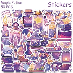 50pcs Magic Potion Stickers Decals For Phone Suitcase Bottle Skateboard Helmet DIY Cartoon Aesthetic Stickers Creative Gifts