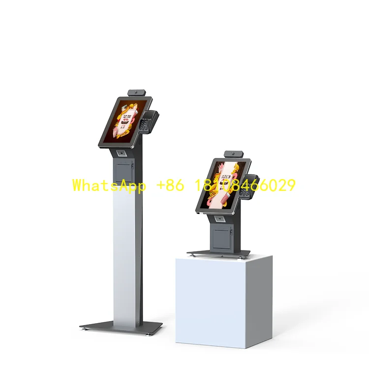 طلب نظام كشك اللمس POS للمقاهي والمطاعم حامل الأرضية/الخدمة الذاتية لسطح المكتب