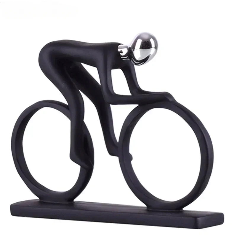 

Modern Abstract Resin Bicycler Cyclist Statue Bicycle Rider Statue Bike Racer Rider Figurine Office Living Room Decor