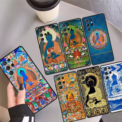Medicine Buddha Phone Case Cover Coque For Samsung Galaxy S24 Ultra 23 S22 Plus S21 FE S20 S8 S9 S10 Note 10 Pro Note 20