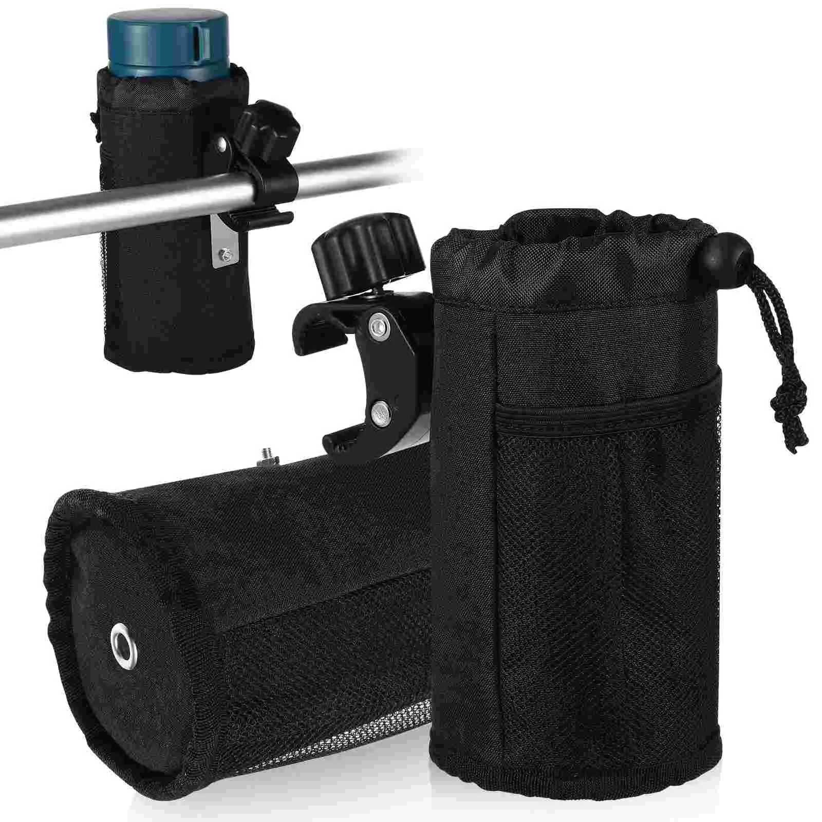 

2 Pcs Drinks Cup Holder Travel Collapsible Water Bottles Handle Polyester Scooter for Bike Handlebars