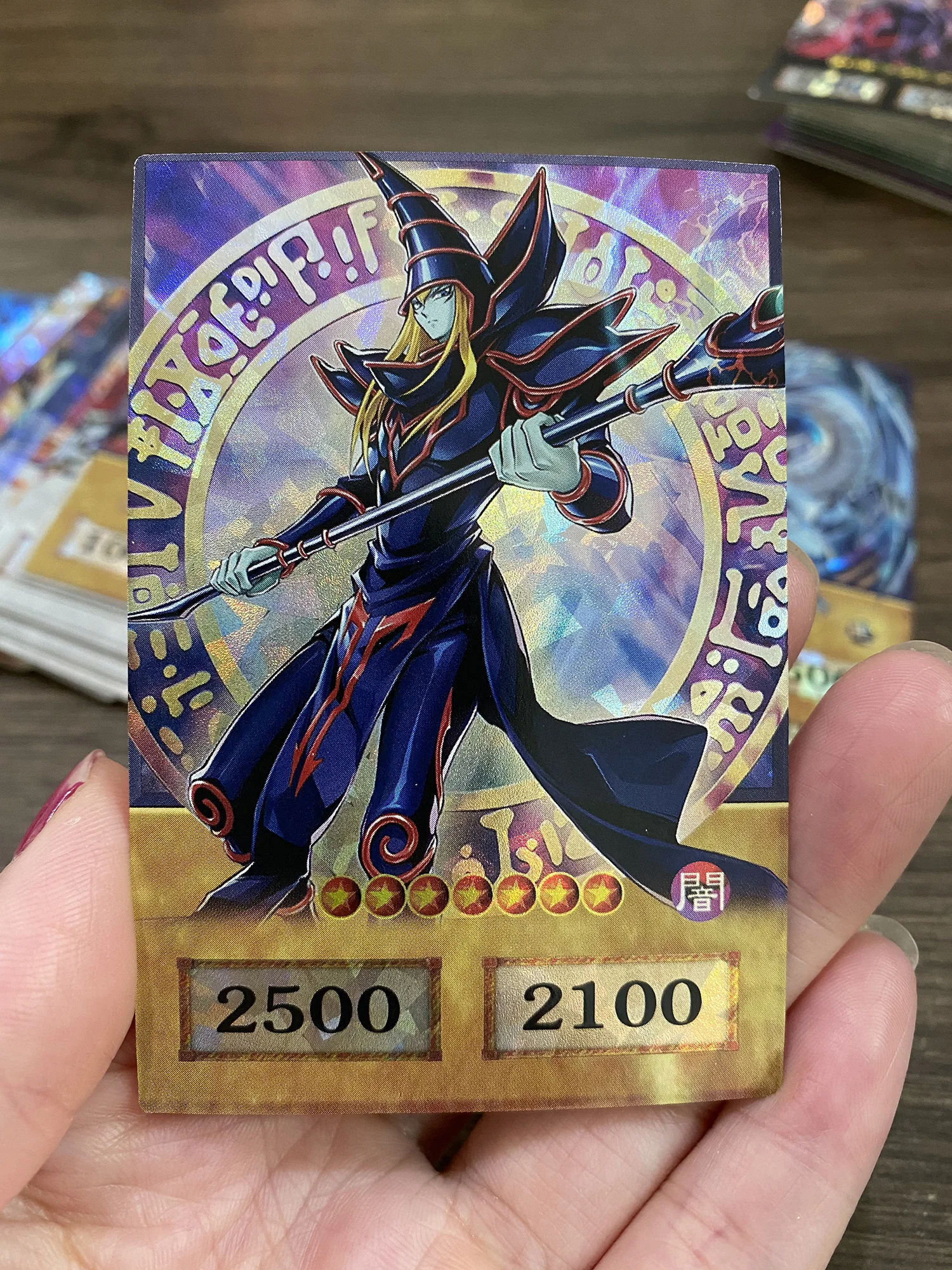 100Pcs Shiny Yu-Gi-Oh Anime Style Cards Blue Eyes Dark Magician Obelisk Slifer Ra Yugioh Dm Classic Proxy DIY Card Kids Gift image 2