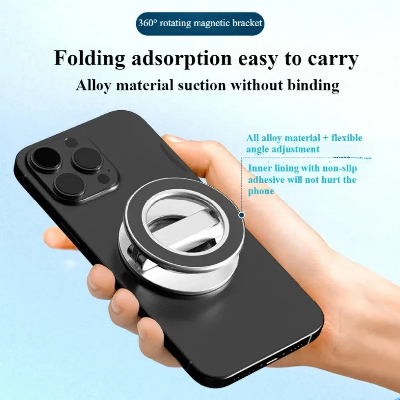 Dashboard Phone Mount Magnetic Car Holder Strong Magnet Adjustable Rotating Arm Stand Universal for iPhone Samsung All Phone