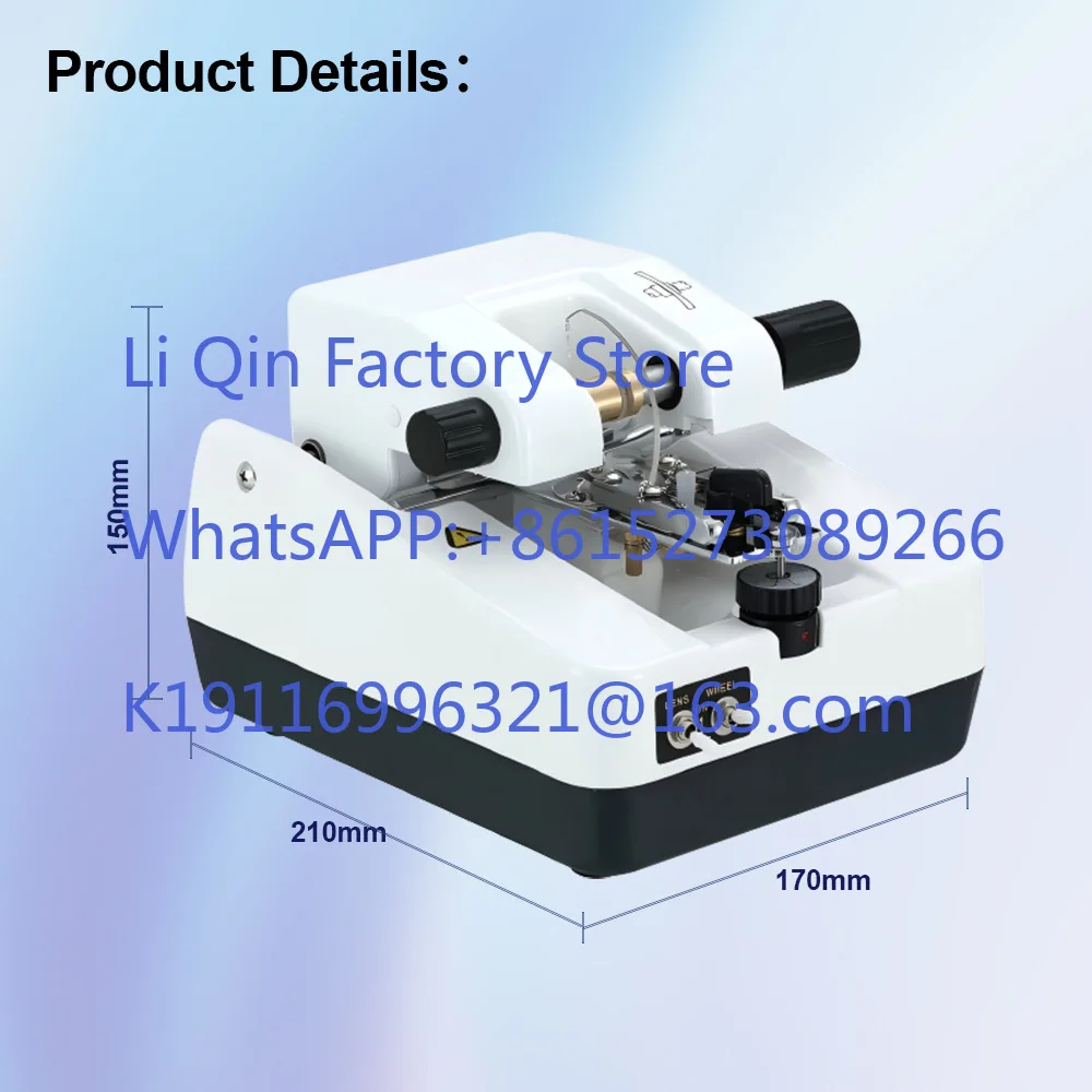 Eye equipment Instrument Lens slotting machine Wire drawing machine Half frame glasses Slotting groove depth adjustable