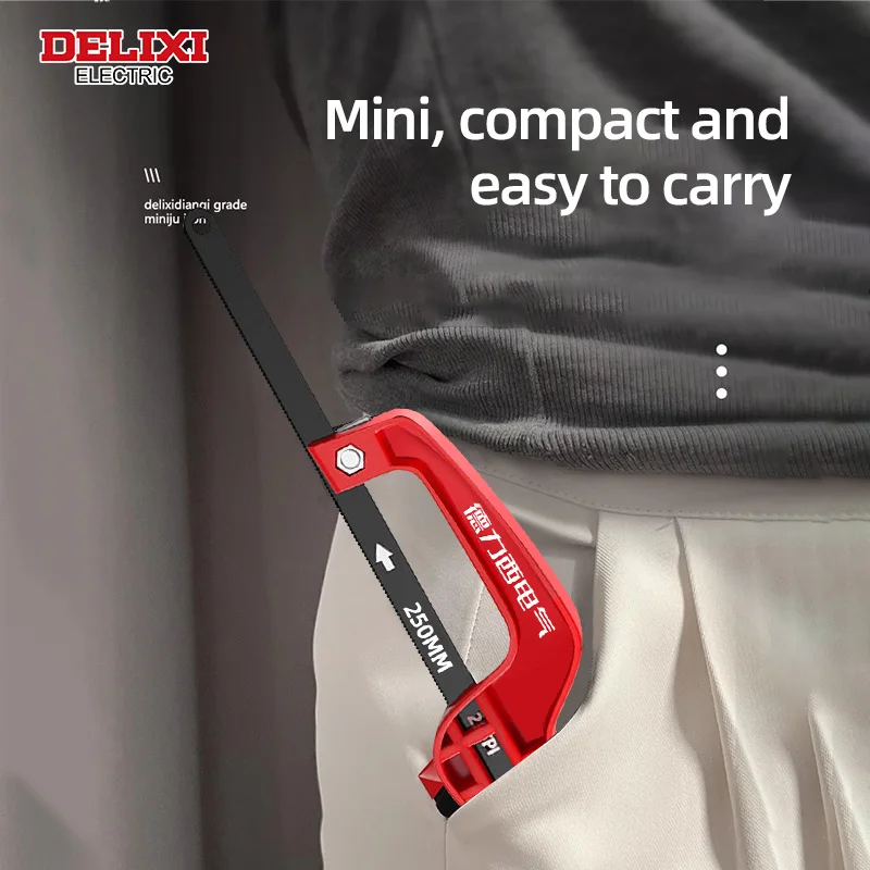 منشار جيب DELIXI ELECTRIC مقاس 10 بوصة منشار صغير محمول مع شفرة فولاذية SK5 سميكة منشار صغير خاص لأعمال النجارة #3
