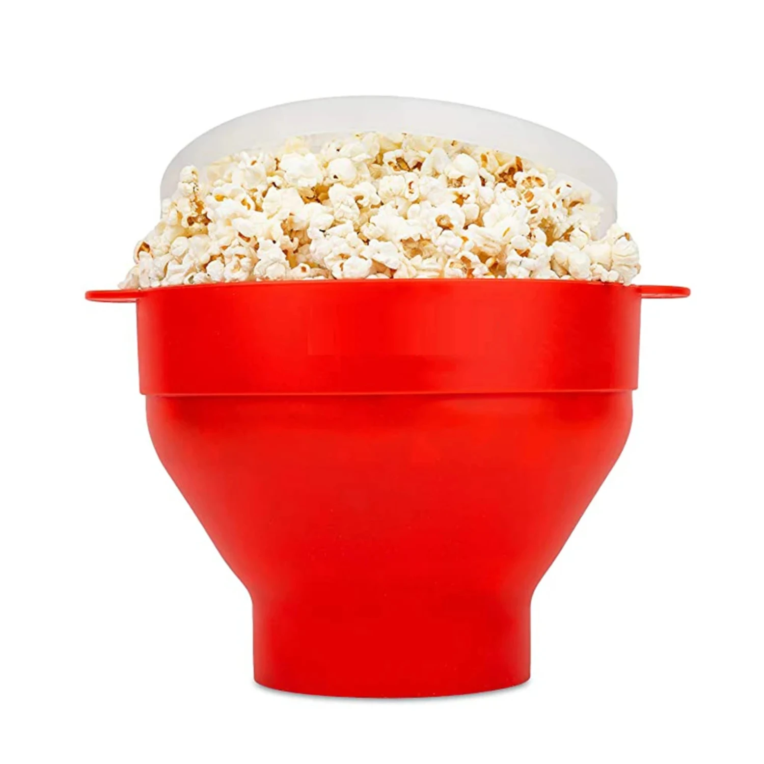 

Silicone Foldable Popcorn Bowl Maker with Lid Bowls, High Quality, Kitchen Easy Tools, DIY Make Popcorn Bucket, Microwave, Red