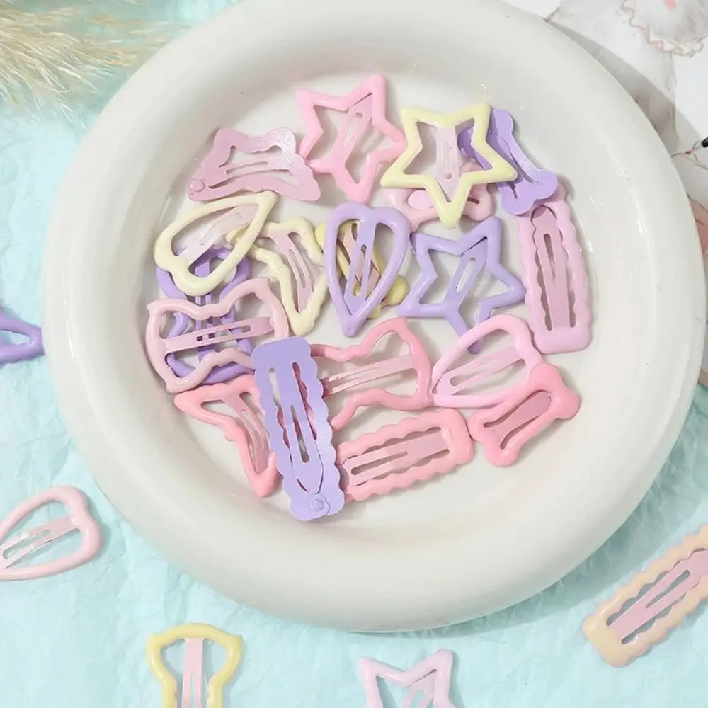 10/30/50100PCS New Candy Color Hair Clips Assorted Shapes Hair Accessories Hair Clips Decorative Hair Clips Daily Wear