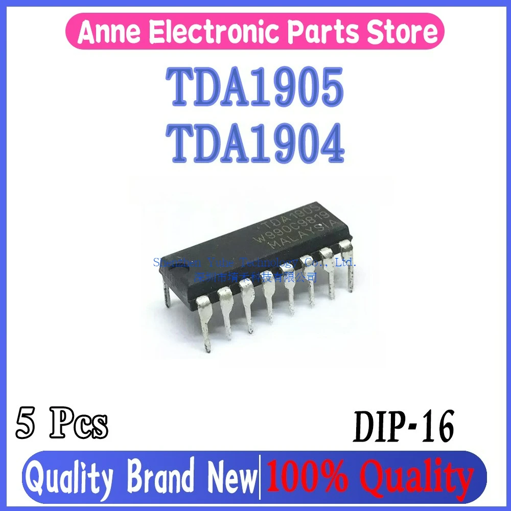 (5piece) 100% New TDA1905 TDA1904 DIP-16 Chipset