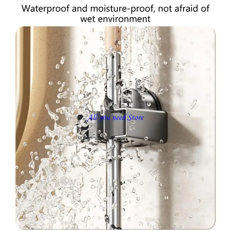 

K9FB Suction Mop Hangers Not Drill Mop Holder Mop Holders 2pcs for Organizing Cleaning Tool in Kitchens Bathrooms & Balconies