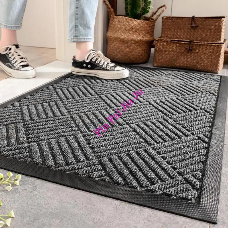 

Easy To Clean Durable Door Mats Rubber Bottom Entry Doormat for Shoe Scraper Household Commercial Indoor Outdoor Large Floor Mat