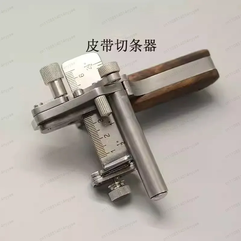 Leather Strip Cutter Roller Type Leather Craft Belt Cutting Tool with Metric-Inch Double Scale 10-60MM Adjustable