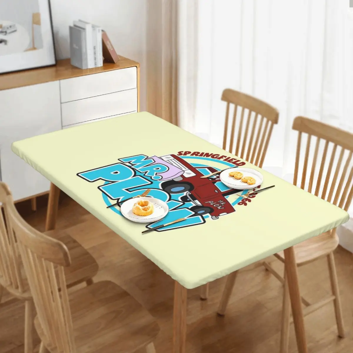 Mr Plow Thats My Name Custom Rectangular Tablecloth Oilproof Table Cover for Dining Events Table Cloth
