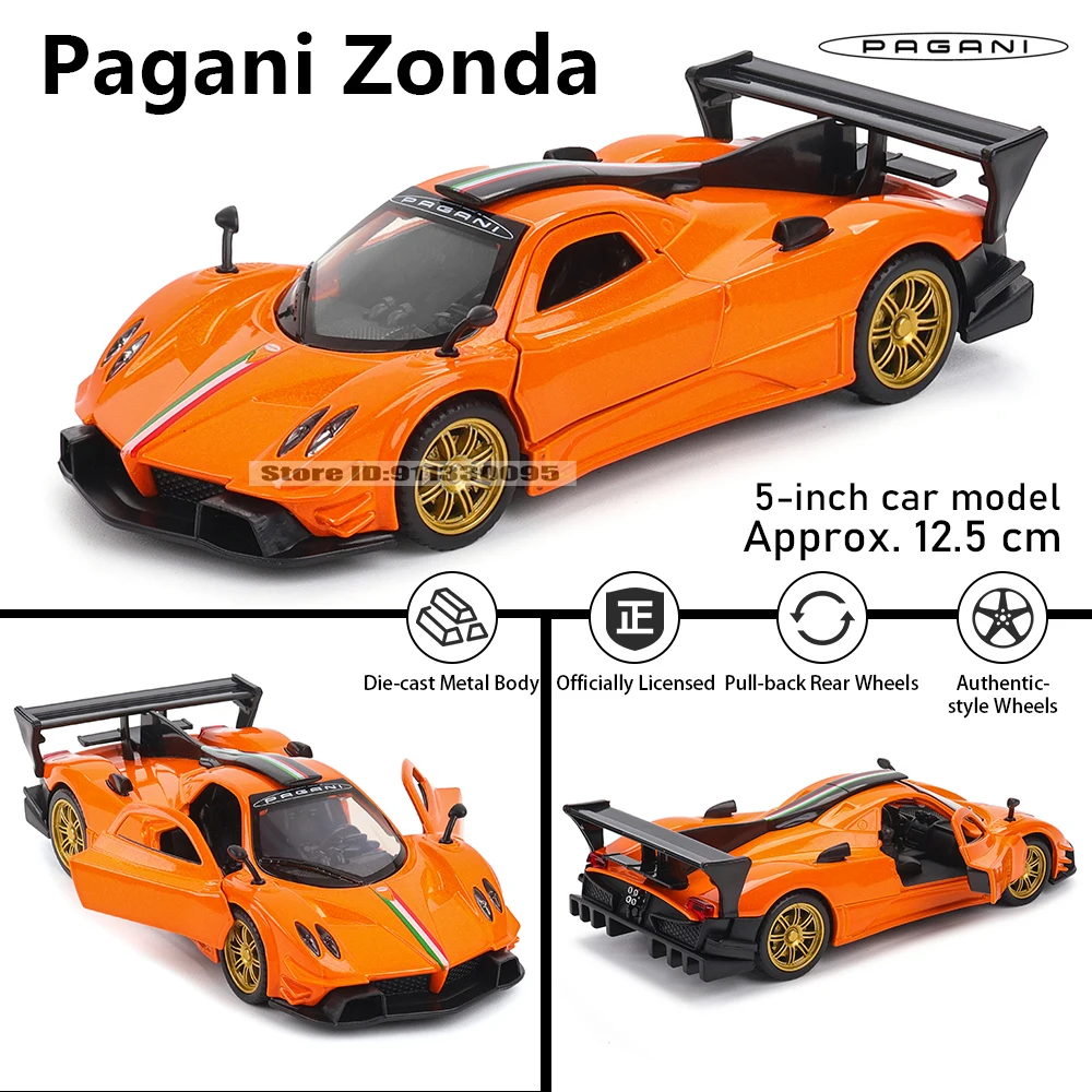 MSZ 5-inch alloy car model Pagani Zonda rebound function static