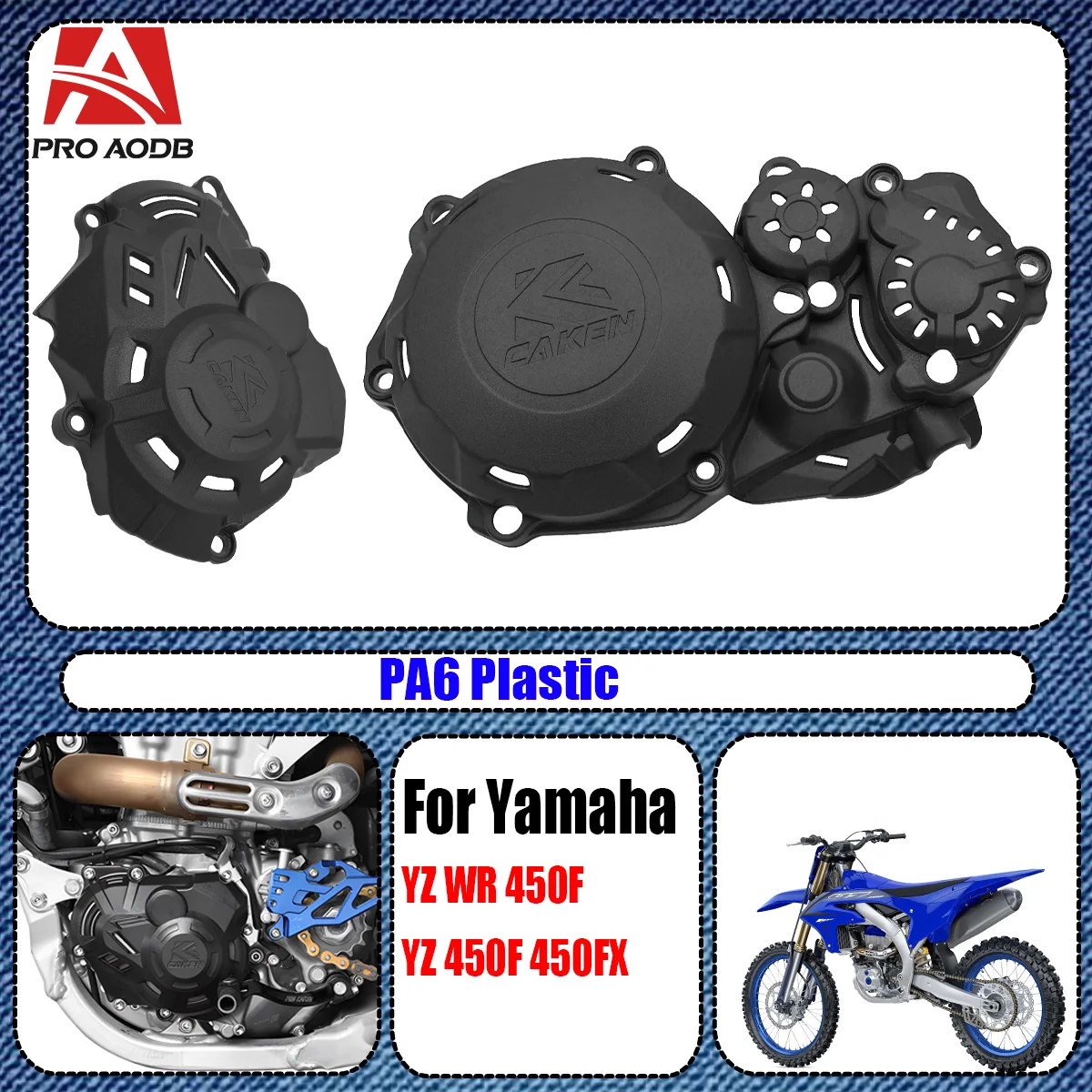 

High quality PA6 Plastic magneto clutch water pump protection cover For YAMAHA WR 450F 2024-2025 YZ 450F 450FX 2023-2025