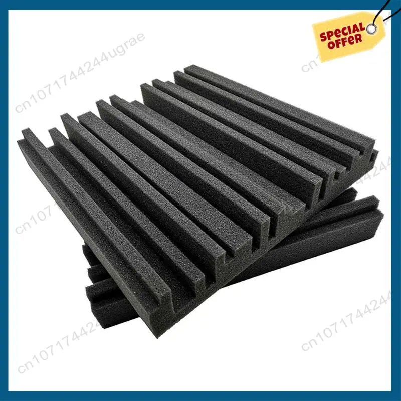 

-A15I 18 Pcs Acoustic Studio Absorption Foam Panel Broadband Sound Absorber Periodic Groove Structure