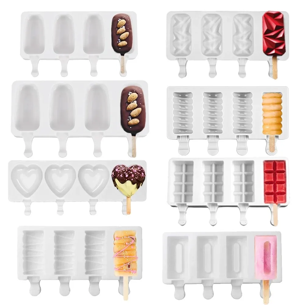 New Silicone ice cream mold Silicone molds popsicle mold molds for ice-cream ice lolly mold cakesicle mould Ice Cream Makers