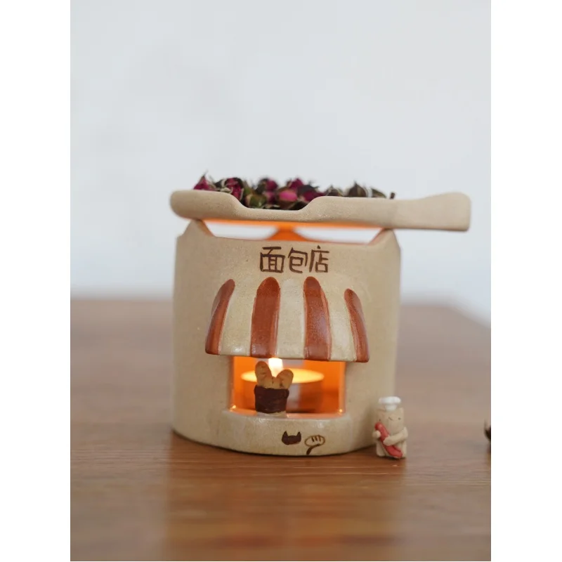 

Bakery Baking Tea Stove Mini Baking Tea Incense Drying Oven Censer Tea Flavor Baking Essential Oil Candle Ceramic