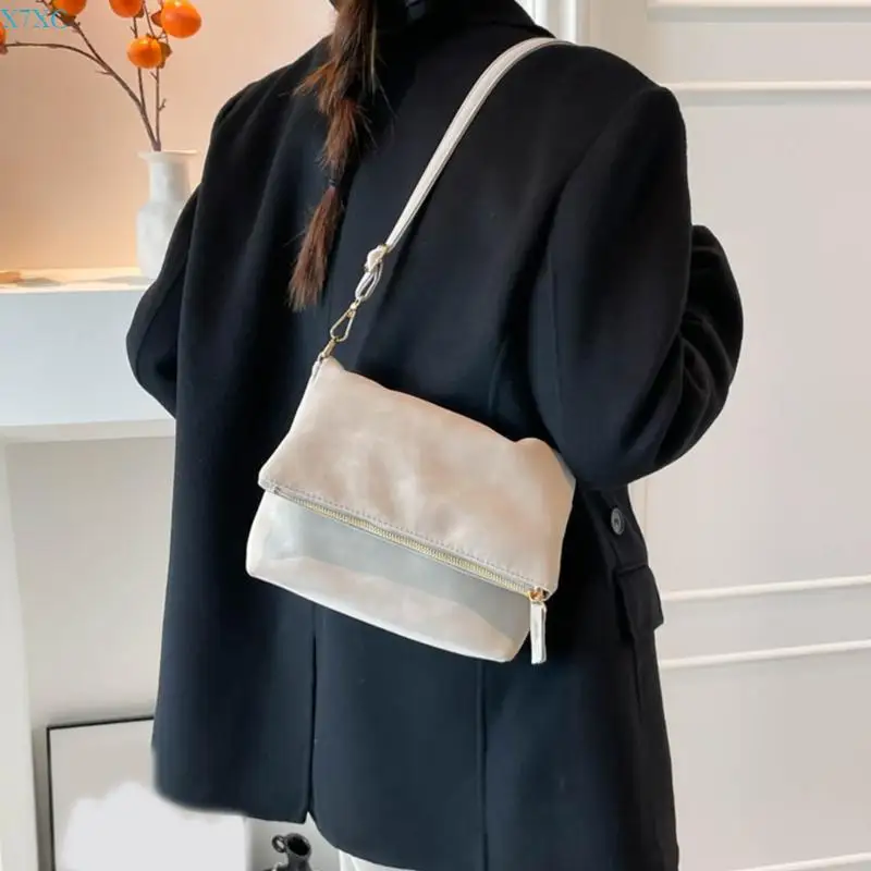 X7XC Stylish Women’s Elegant PU Shoulder Bag With Detachable Strap Roomy Interior Crossbody Bag For Essential