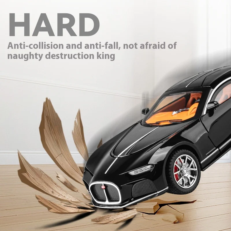 1:24 Cool Track-Sportwagen-Legierungsmodell, sanfte Beleuchtung, simulierter Soundeffekt, Kollisionsbeständigkeit und Fallbeständigkeit